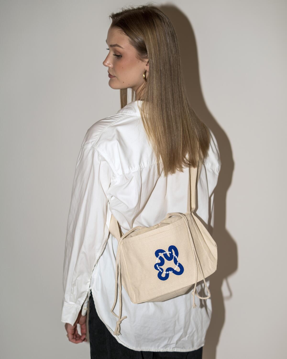 Mini crossbody shopper - blå